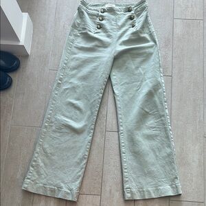 Cool light green cotton jeans “French Marines style”